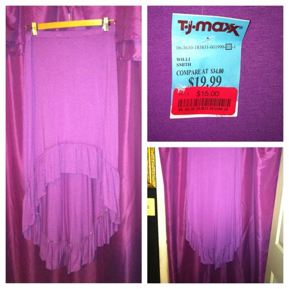 Purple high/low skirt