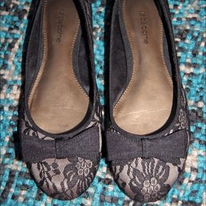 Black Lace Flats