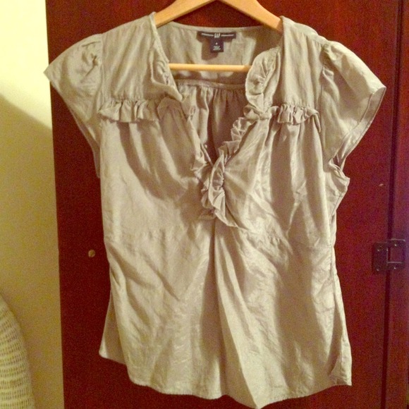 Gap grey silky shirt