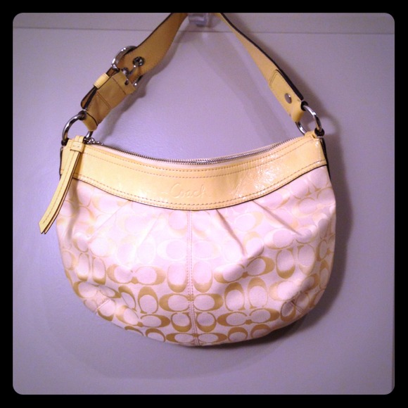 Coach Handbags - NWOT - Bright Yellow Authentic Coach Signature Bag