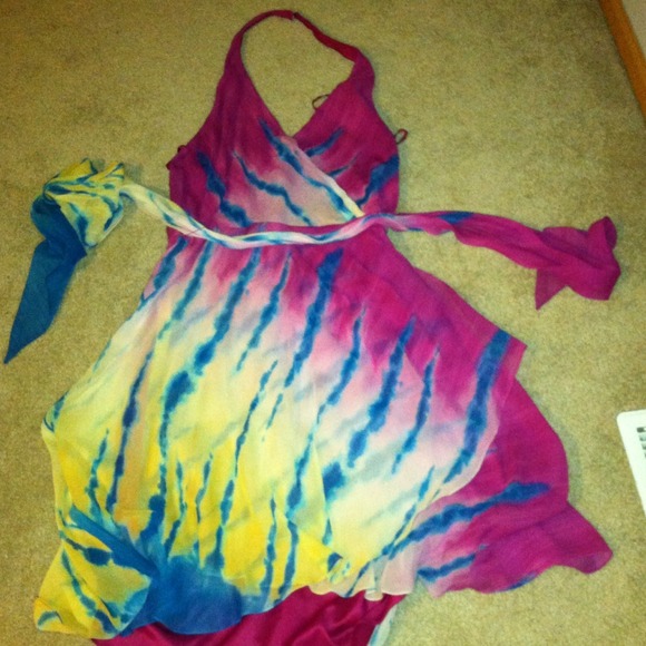 Nine West Multi-color silk dress, Size 12