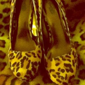 Leopard print heels