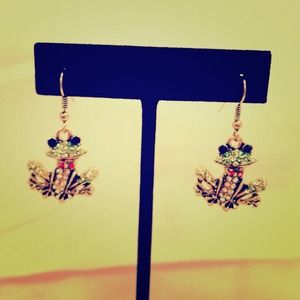 Frogs in Tuxedos Earrings