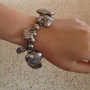 Silver charm bracelet