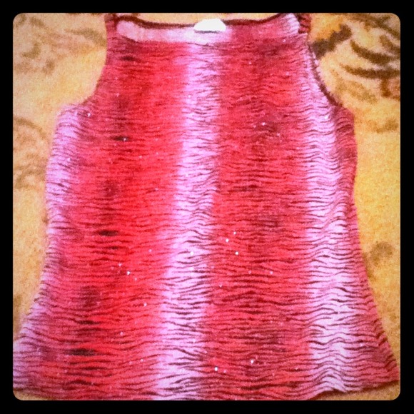 *Reduced* Pink zebra tank top