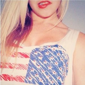 TRADED Short shirt heart American flag