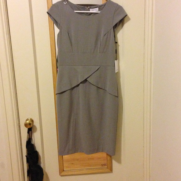 Calvin Klein grey office dress
