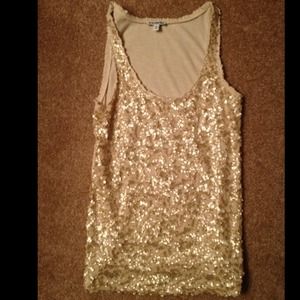 Gold sequins Express shirt