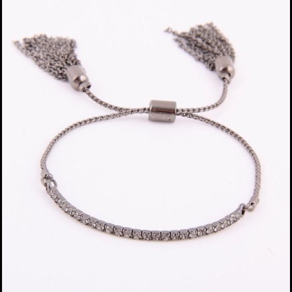 Jewelry - Gunmetal Tassel Bracelet