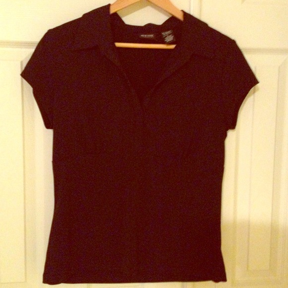 New York & company black collared shirt