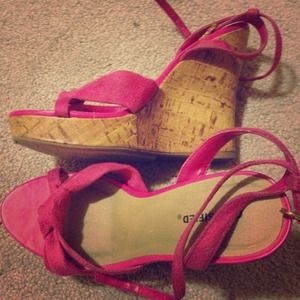 Pink wedges, barely worn!