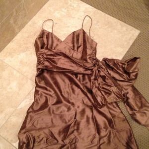 Bronze Silk Shangtung Dress - Jenny Yoo