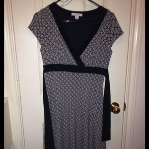 Black and white print dress