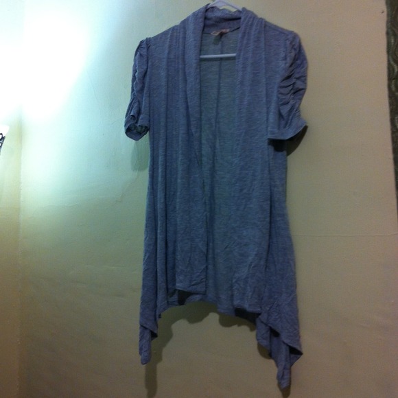 Grey cardigan short sleeve