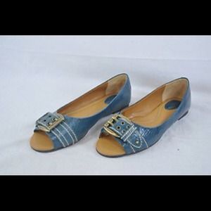 Fossil Macey peeptoe flats