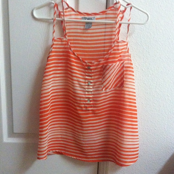 Orange and white striped tank!