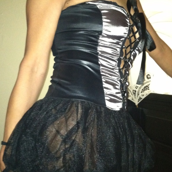 Black and sliver sexy dress