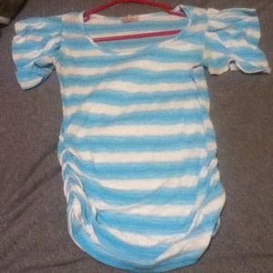 Medium blue&white striped top in good condition