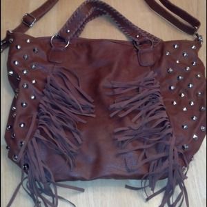Brown tassel handbag
