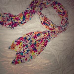 Knit Floral Scarf