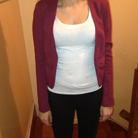 Burgundy blazer