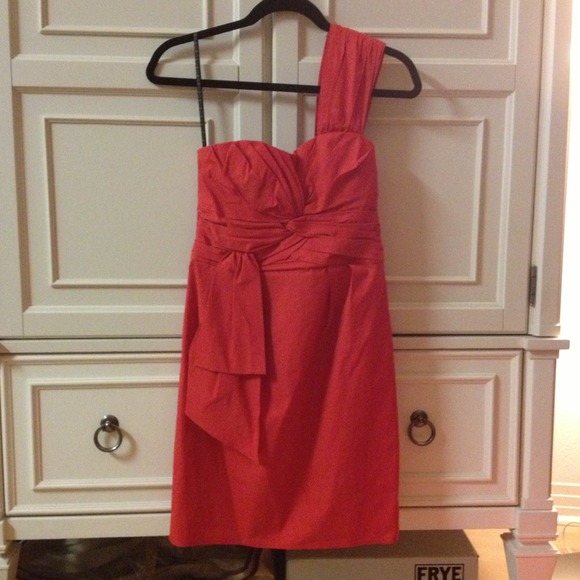 Nanette Lepore Dresses & Skirts - Nanette Lepore. Red one shoulder strap dress.