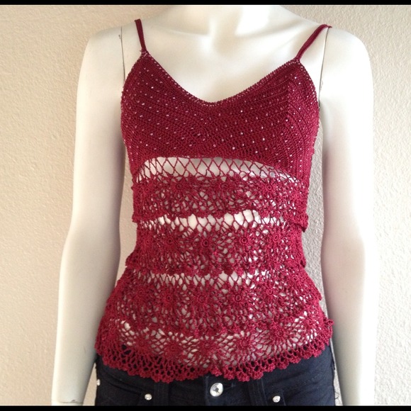 Boho crochet tank top