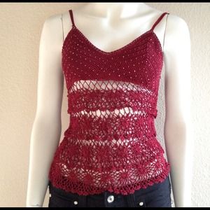 Boho crochet tank top