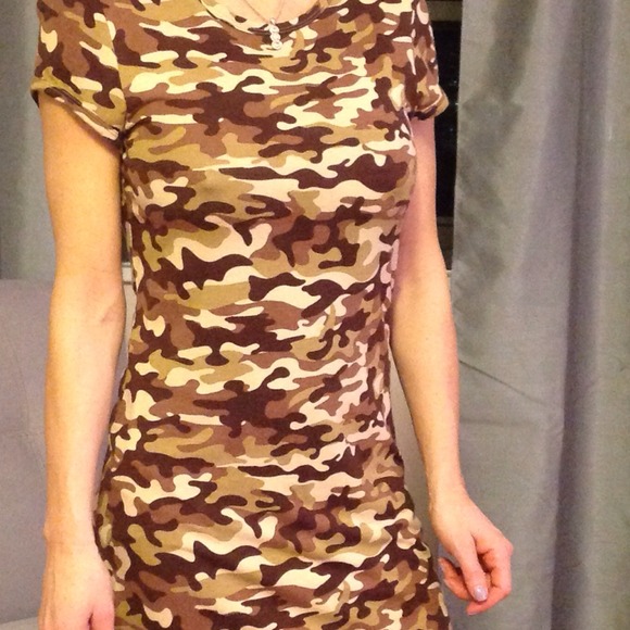 Camouflage stretch dress
