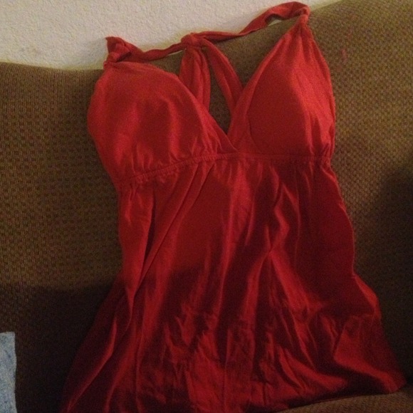 Orange crisscross tank top great for summer!!!