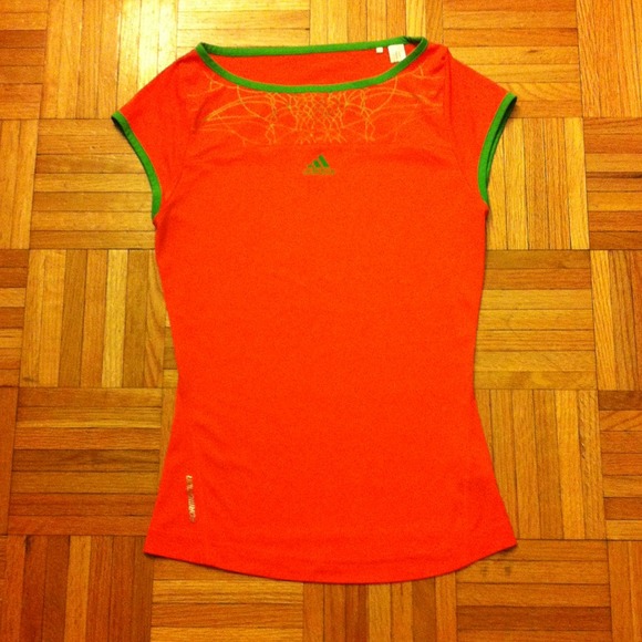 Adidas Orange adiZero Workout Tee - Picture 1 of 3