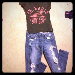 Traded American eagle t shirt ❤