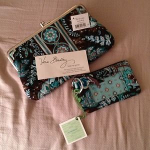 Vera Bradley Clutch & Key Ring ID Wallet