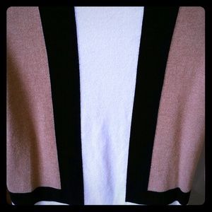 INC intarsia black tan white sweater Zara madewell