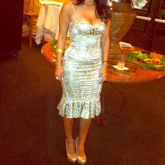 Mandalay dress Gold sequined - Picture 1 of 1