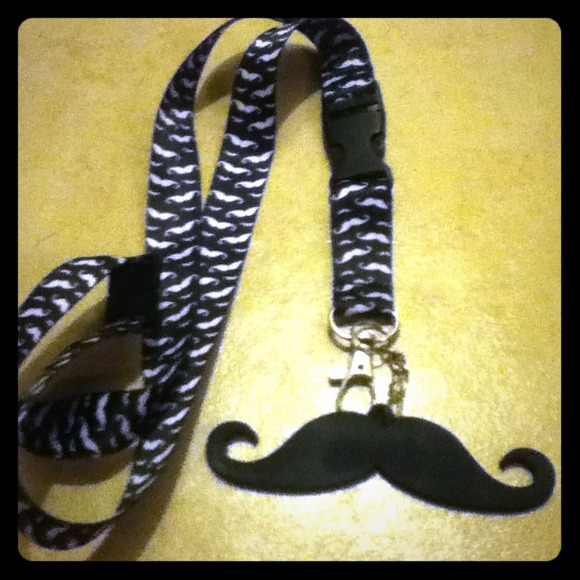 Mustache lanyard!!