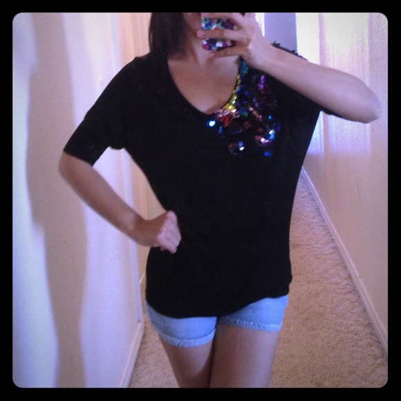 Bundle H&M sparkle Tee+Madden Heels