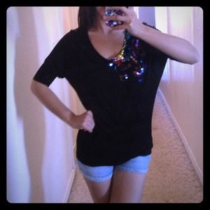 Bundle H&M sparkle Tee+Madden Heels