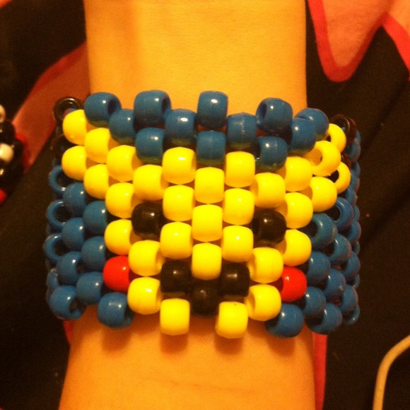 Pikachu Pokemon Kandi Rave Cuff Bracelet