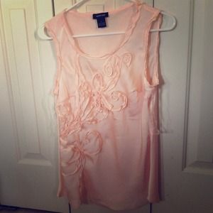 Silk light pink flower tank! SOLD