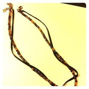 Beaded/leather necklace