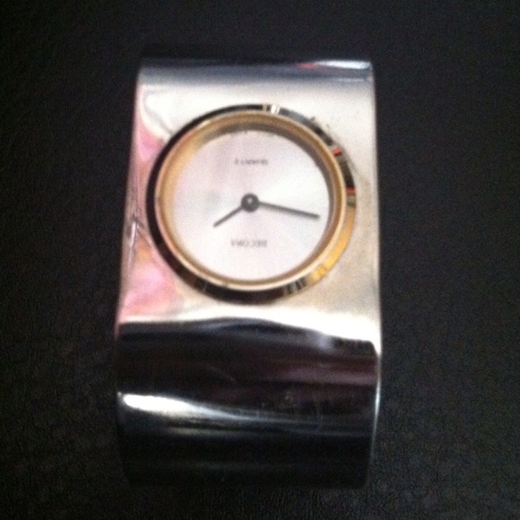 Silver cuff watch