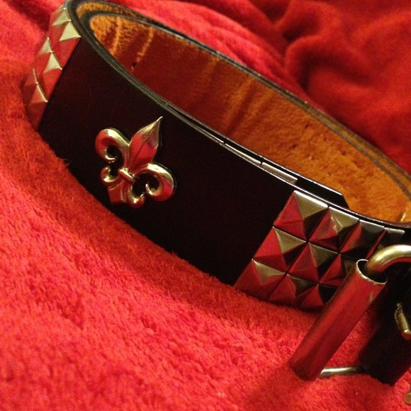 Accessories - Fleur de Lis~Metal Stud Belt