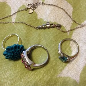 Rings and anklet