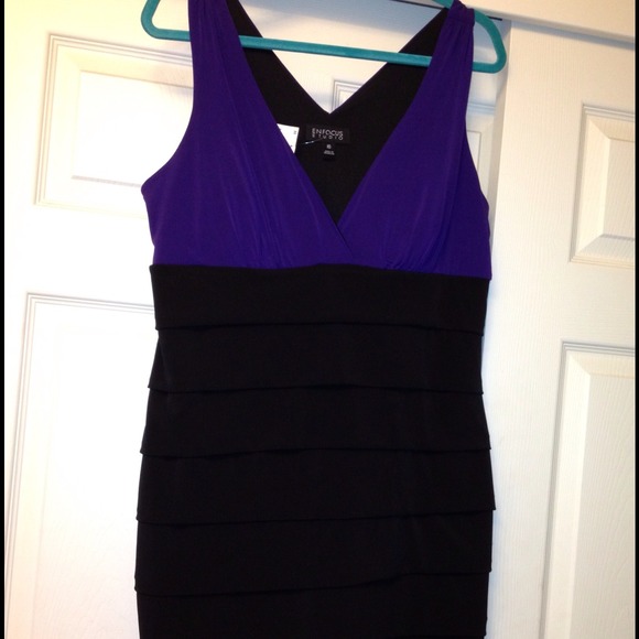 Purple and black Cocktail dress
