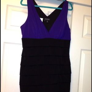 Purple and black Cocktail dress