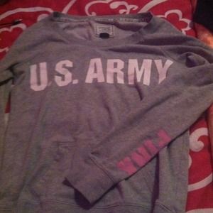 U.s army off the shoulder sweater