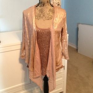 Dressy sequined jacket with free tank Reserved!