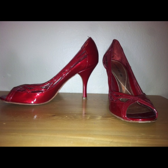 Metallic red pumps Reduced to $30