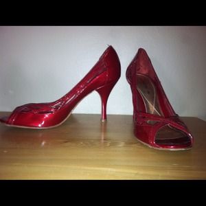 Metallic red pumps Reduced to $30